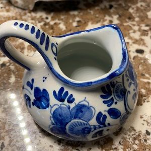 vintage mini Delft creamer from Holland